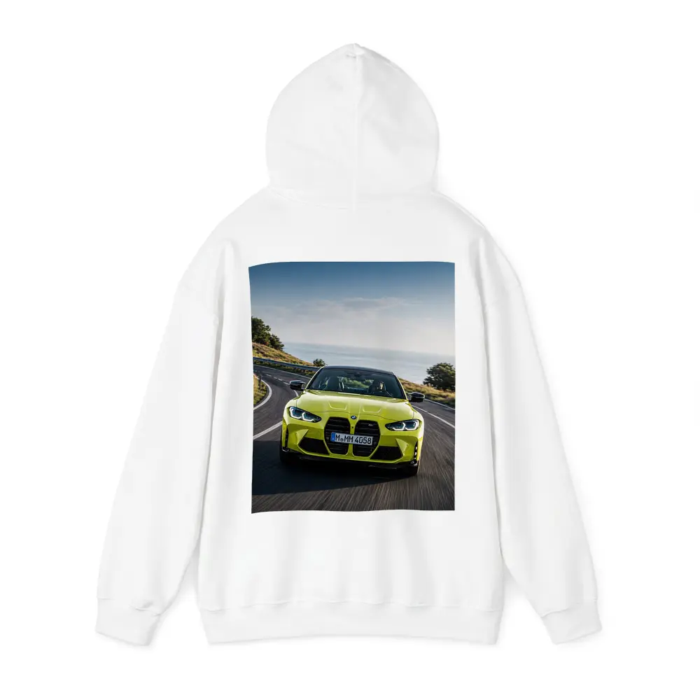 BMW M4 Yellow Coupe Coastal Road Drive – Hoodies