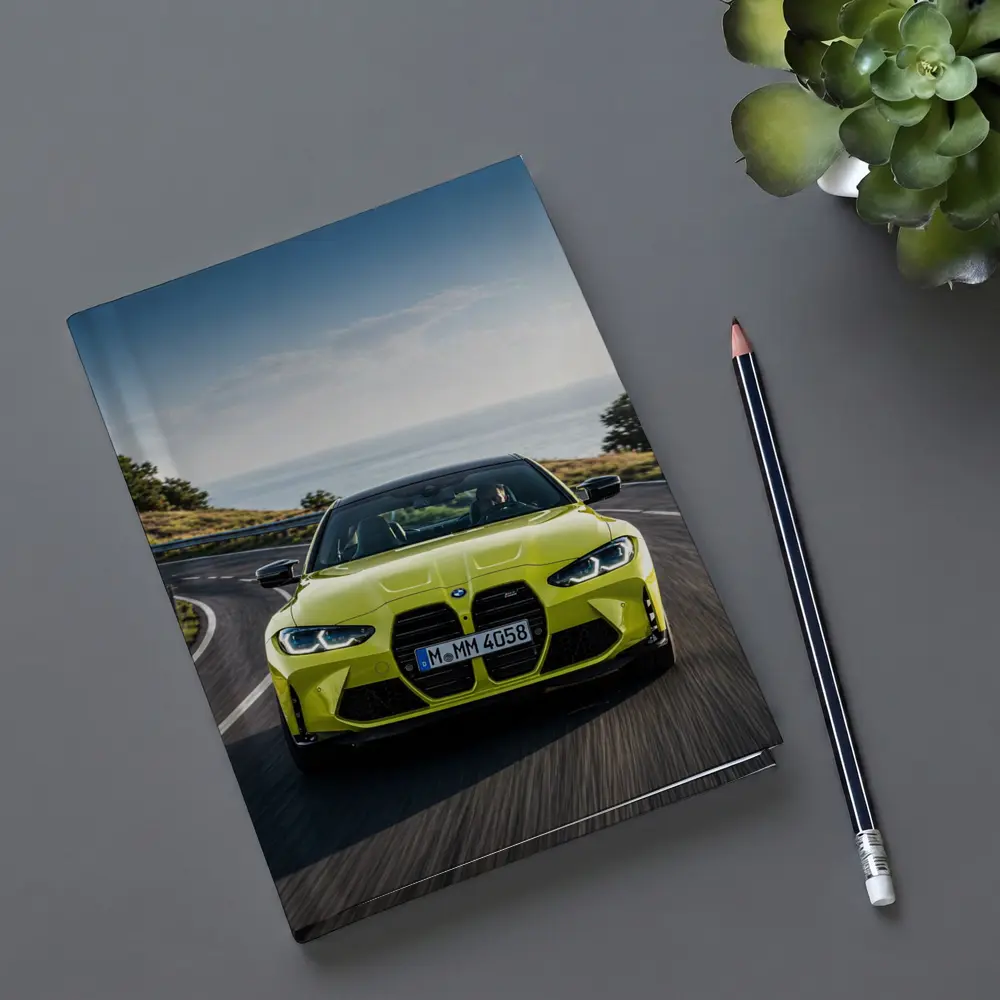 BMW M4 Yellow Coupe Coastal Road Drive – Notebooks