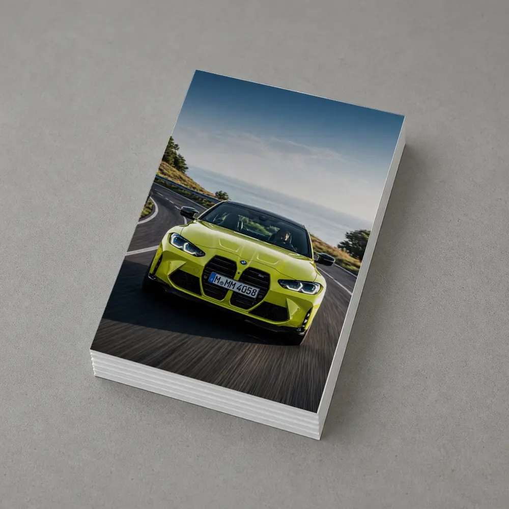 BMW M4 Yellow Coupe Coastal Road Drive – Postcards