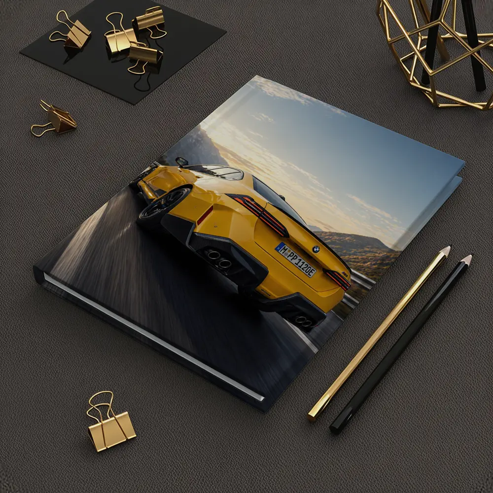 BMW M4 Yellow Coupe Mountain Road Speed – Notebooks