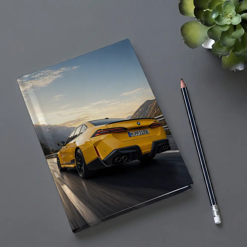 BMW M4 Yellow Coupe Mountain Road Speed – Notebooks