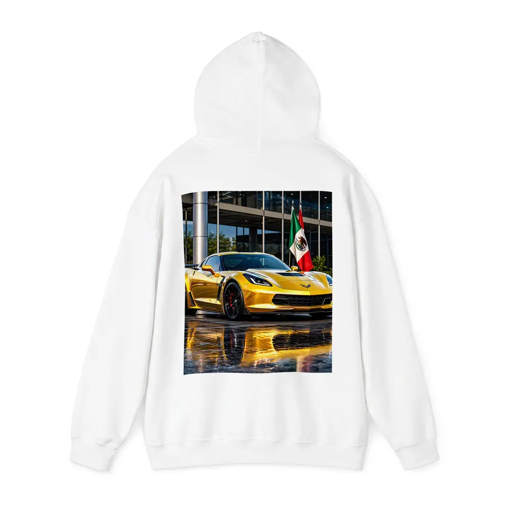 Yellow Chevrolet Corvette Z06 Mexico Flag – Hoodies