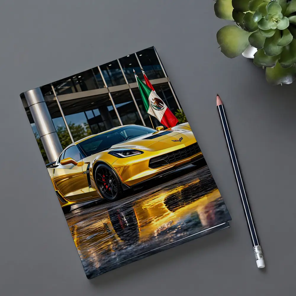 Yellow Chevrolet Corvette Z06 Mexico Flag – Notebooks