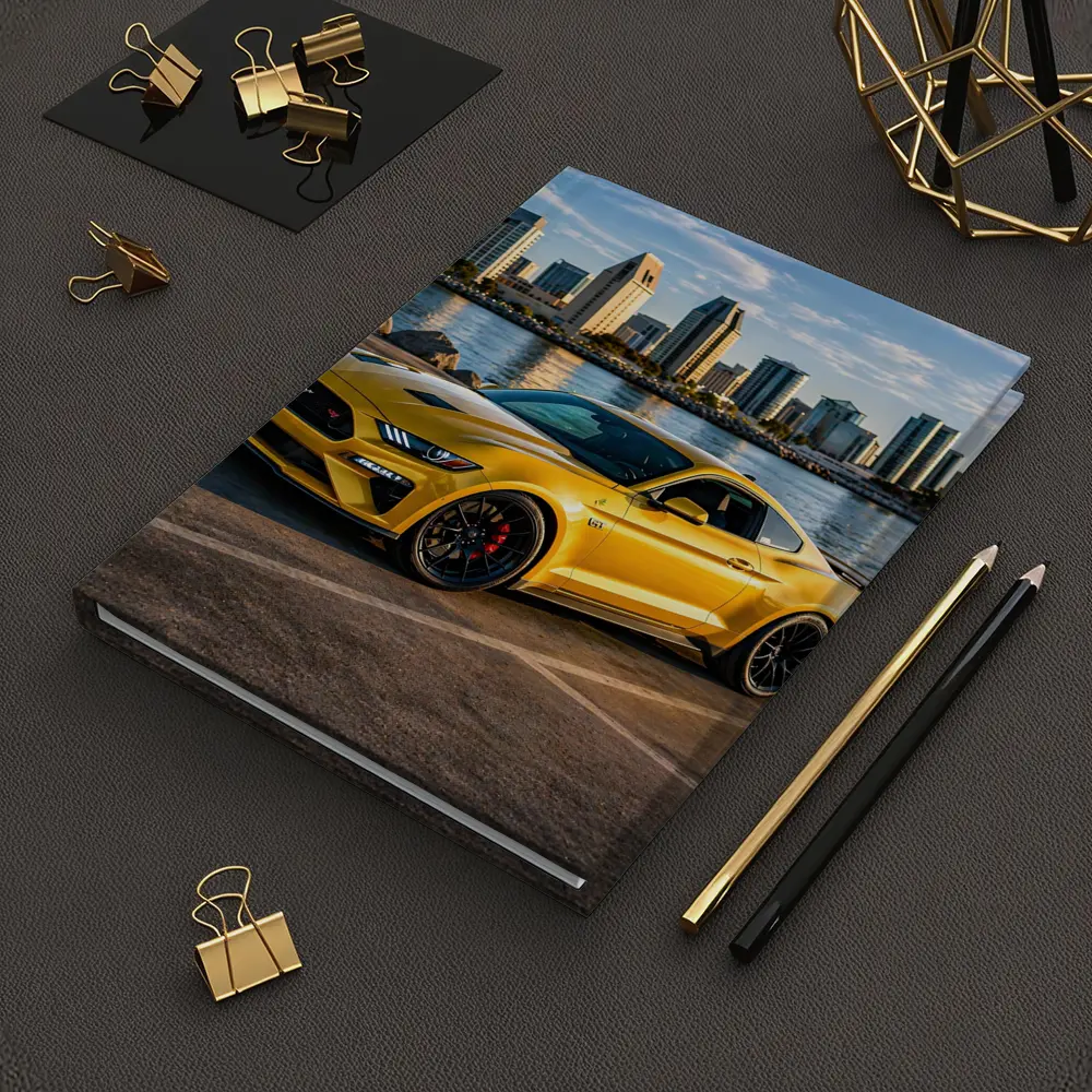Ford Mustang GT Yellow City Waterfront – Notebooks
