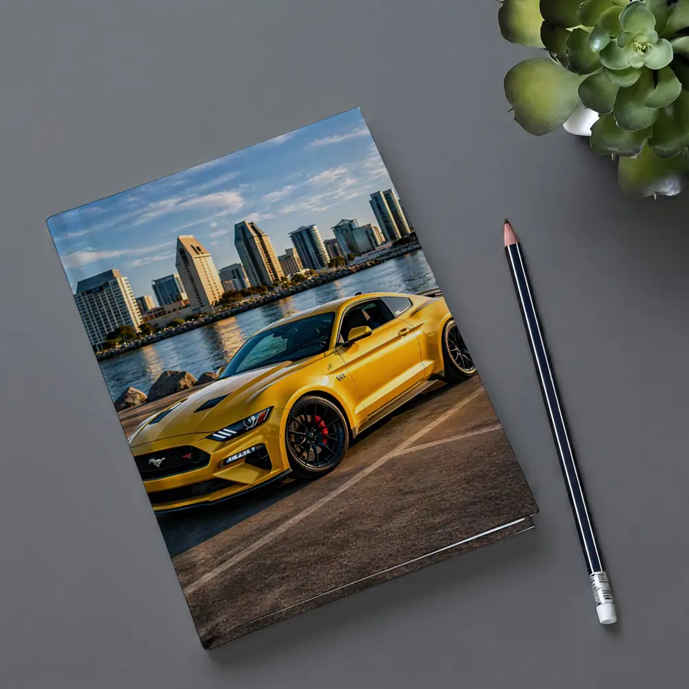 Ford Mustang GT Yellow City Waterfront – Notebooks