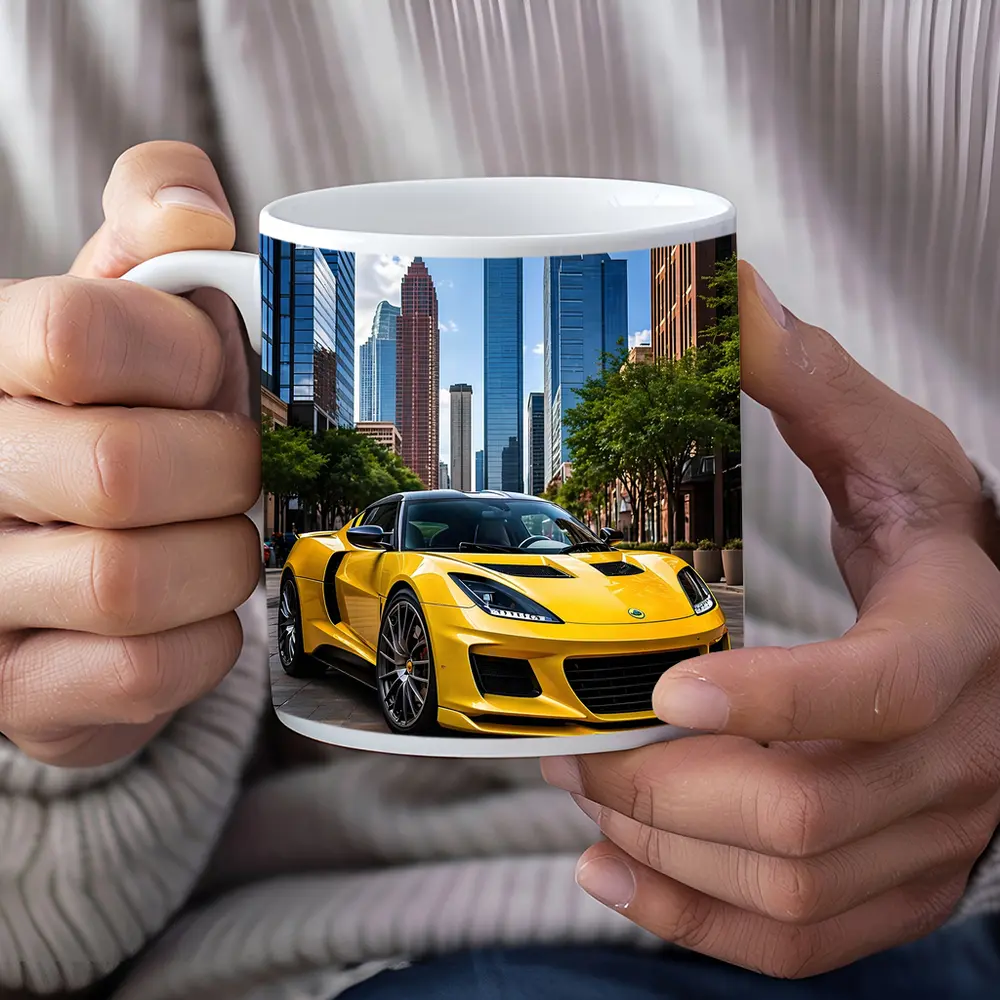 Yellow Lotus Evora City Street Skyline – Mugs