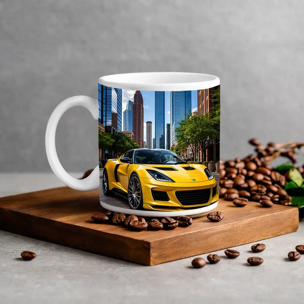 Yellow Lotus Evora City Street Skyline – Mugs