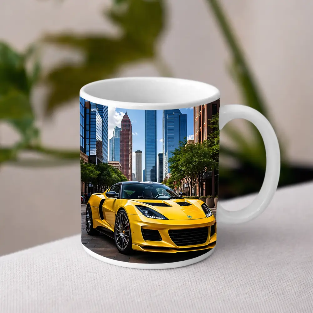 Yellow Lotus Evora City Street Skyline – Mugs