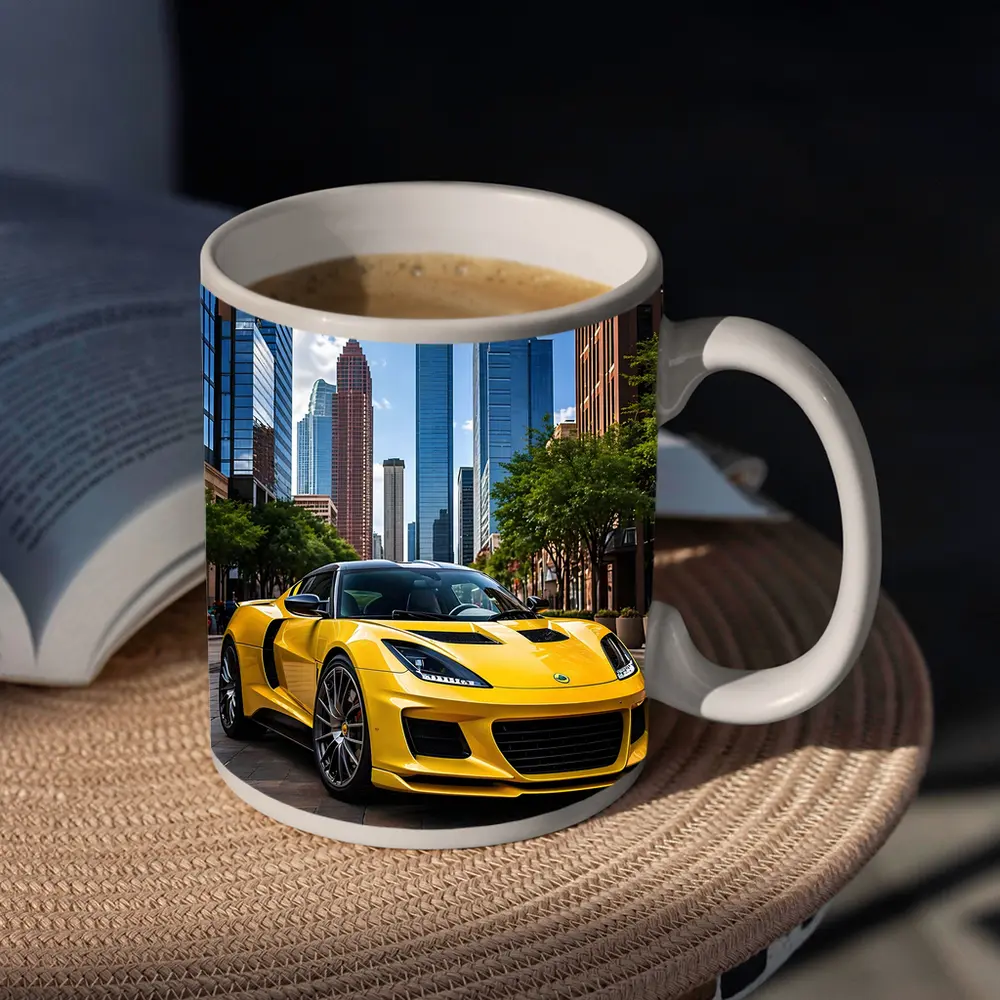 Yellow Lotus Evora City Street Skyline – Mugs