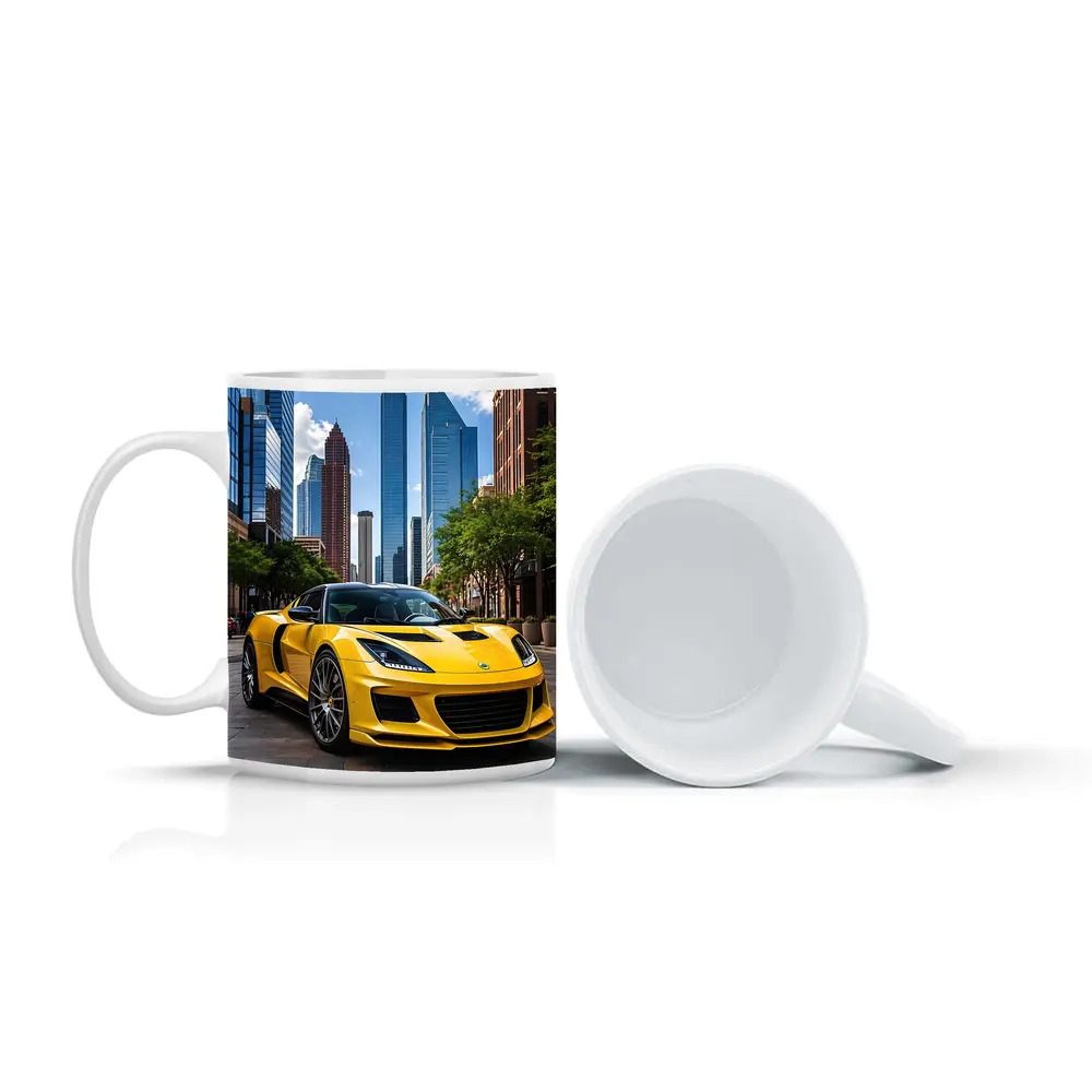 Yellow Lotus Evora City Street Skyline – Mugs
