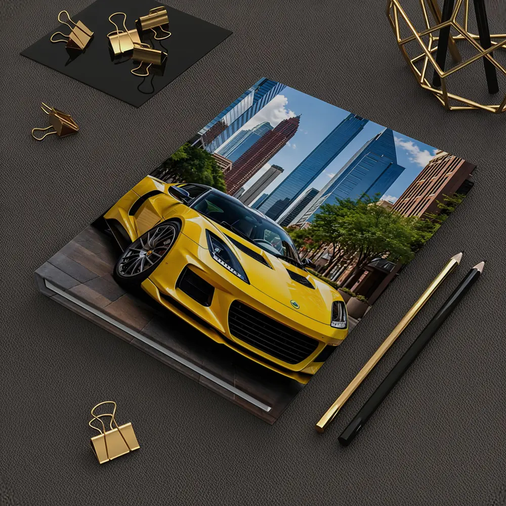 Yellow Lotus Evora City Street Skyline – Notebooks