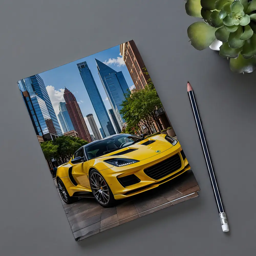Yellow Lotus Evora City Street Skyline – Notebooks