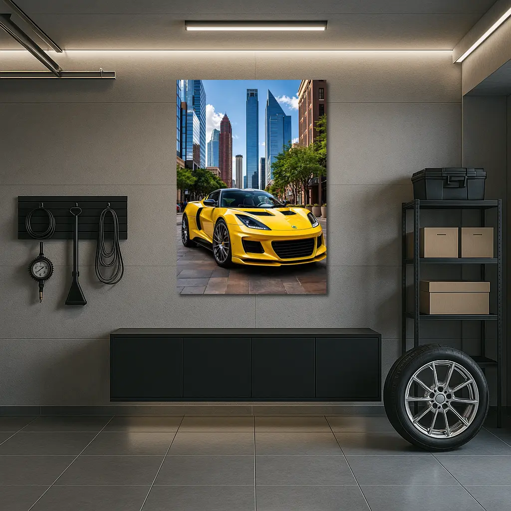 Yellow Lotus Evora City Street Skyline – Wall Art