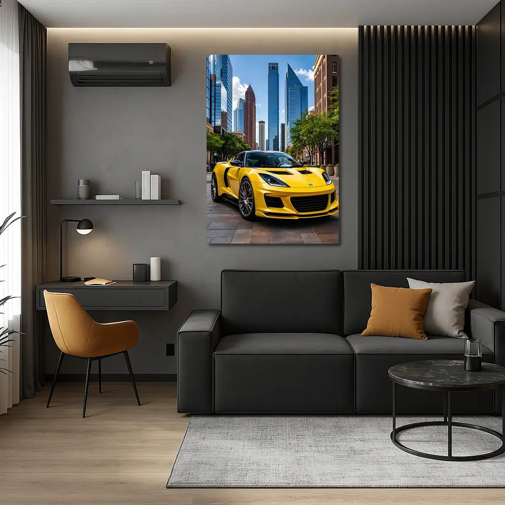 Yellow Lotus Evora City Street Skyline – Wall Art