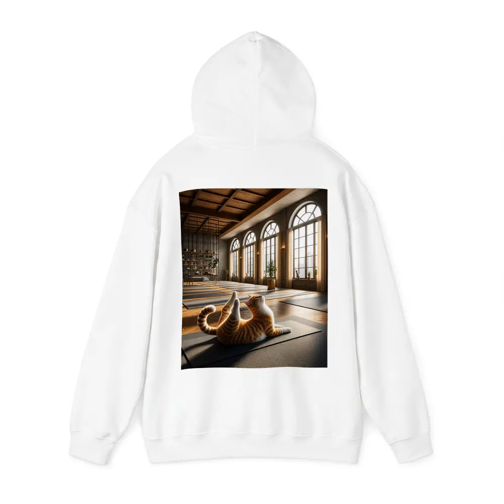 Orange Tabby Cat Doing Yoga Studio – Hoodies