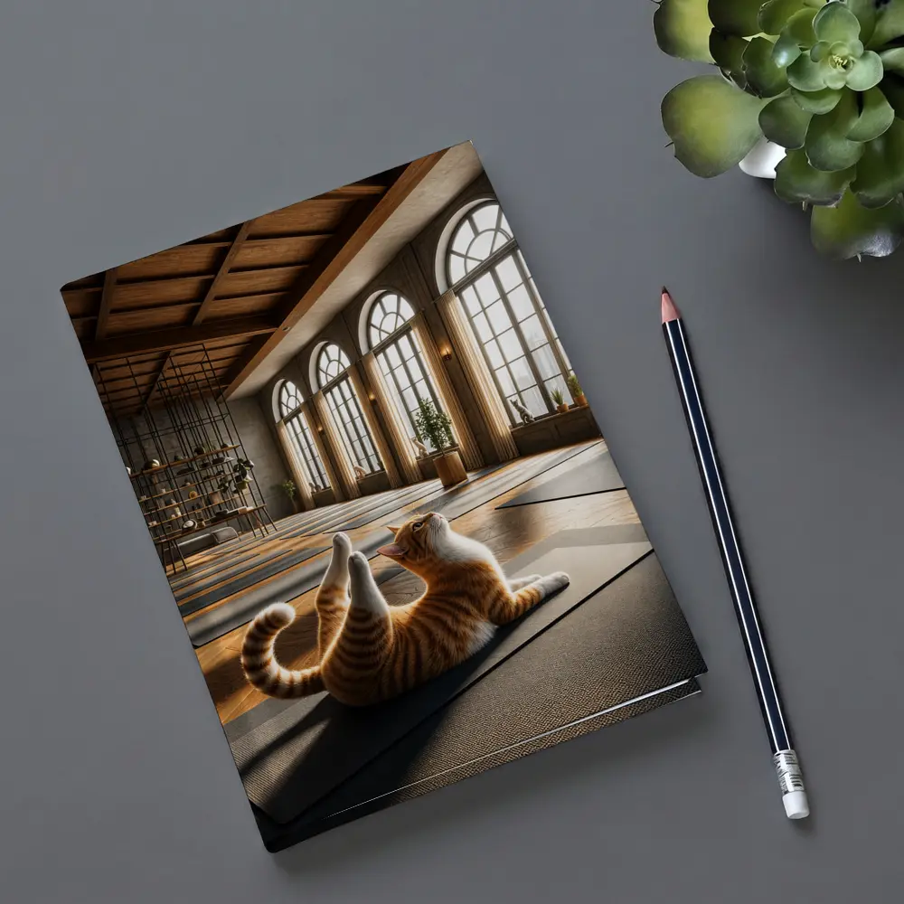 Orange Tabby Cat Doing Yoga Studio – Notebooks