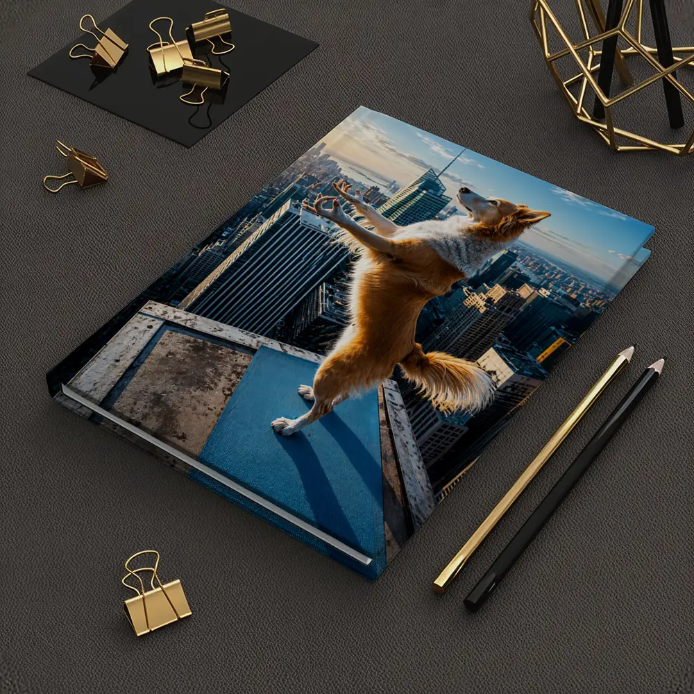 Border Collie Doing Yoga City Skyline – Notebooks