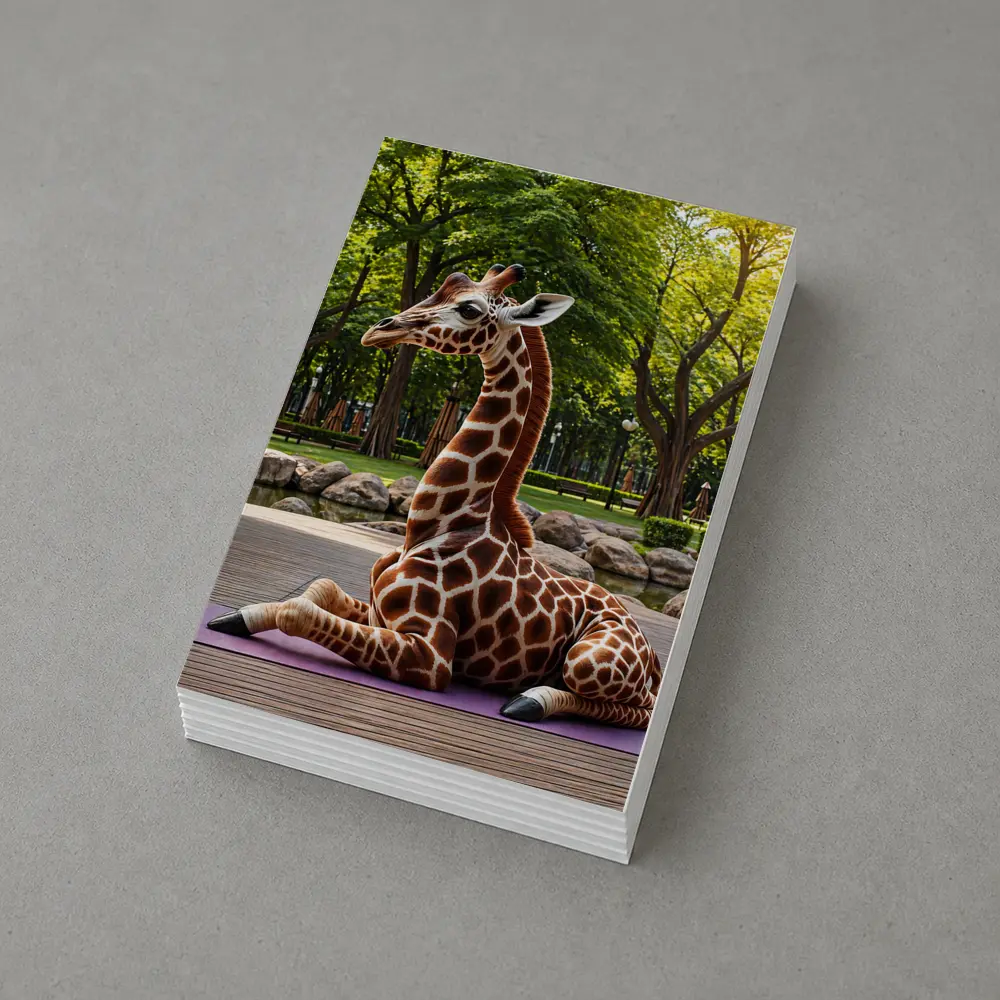 Giraffe Doing Yoga in Green Park – Postcards
