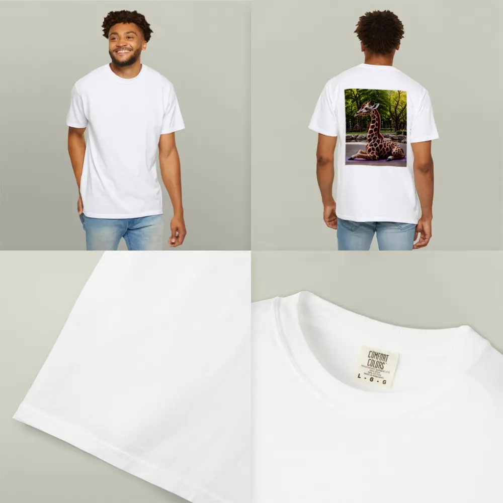 Giraffe Doing Yoga in Green Park – T-Shirts