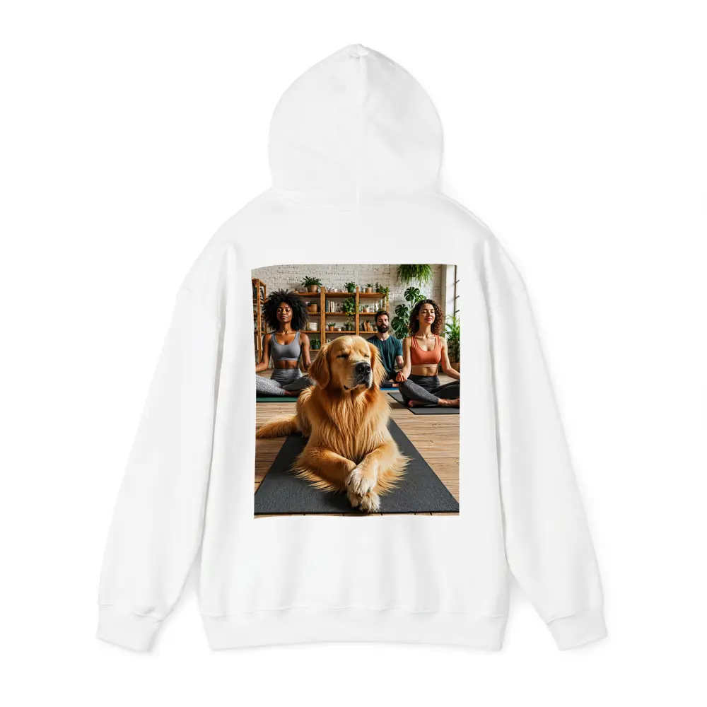 Golden Retriever Meditating With Yoga Class – Hoodies