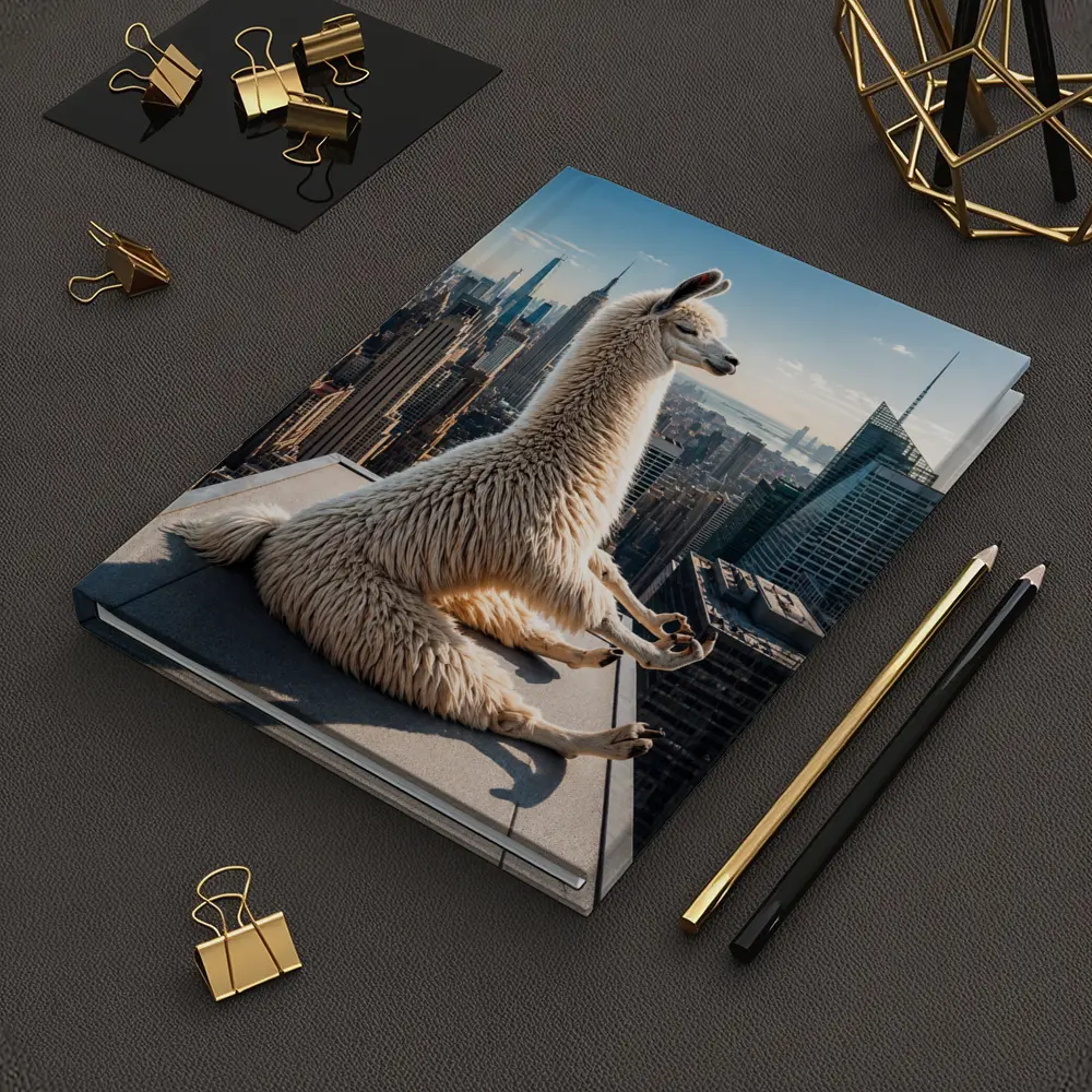 Llama Meditating On New York City Rooftop – Notebooks
