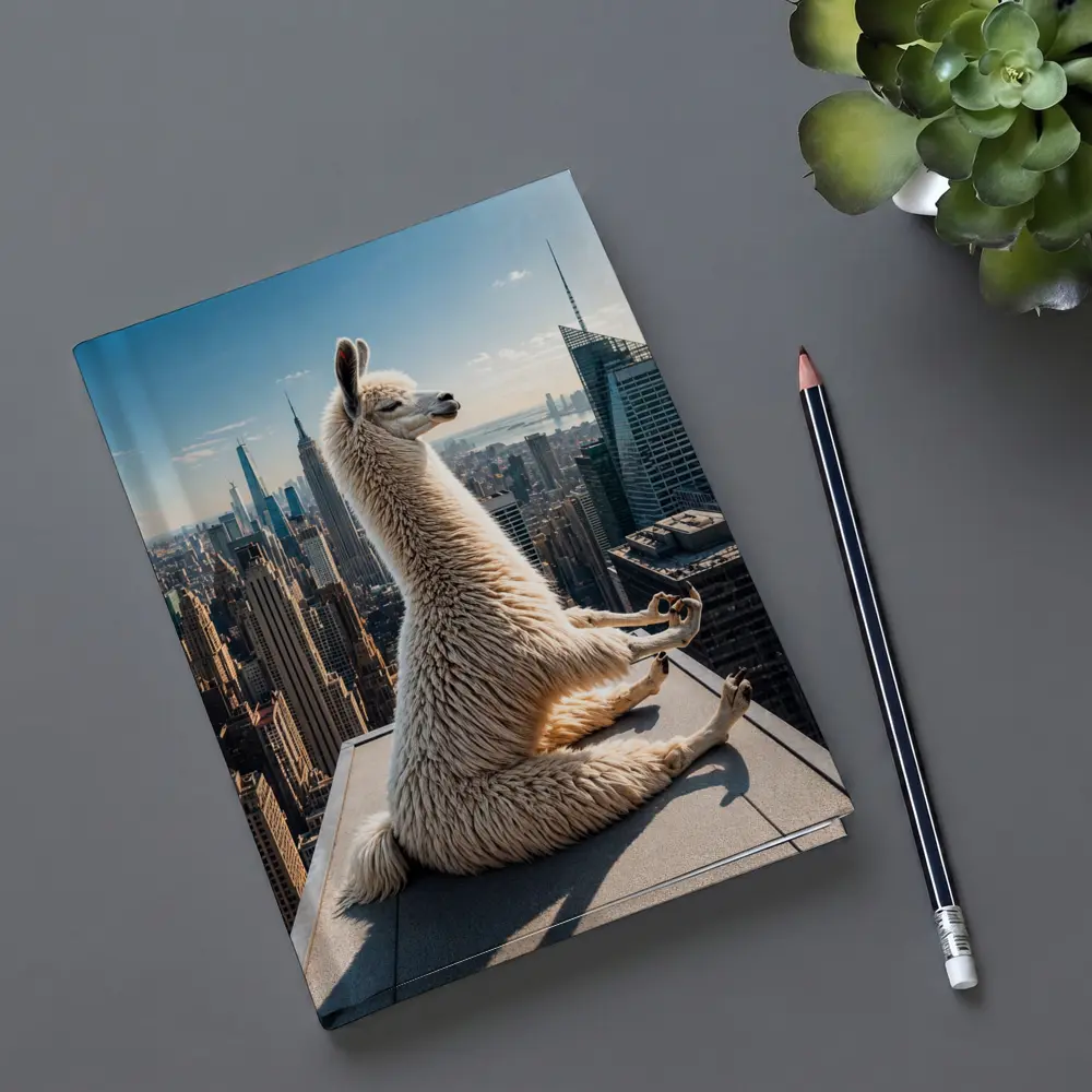 Llama Meditating On New York City Rooftop – Notebooks