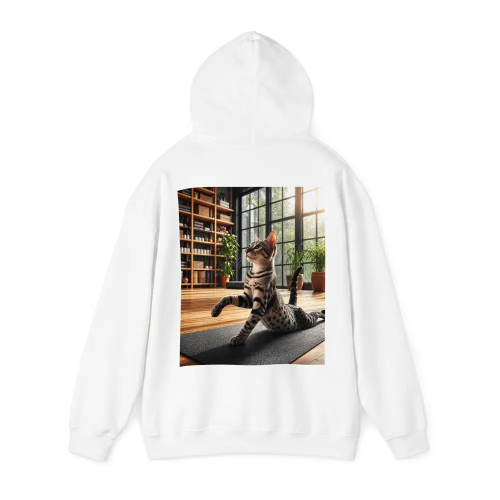 Egyptian Mau Cat Doing Yoga Studio Pose – Hoodies