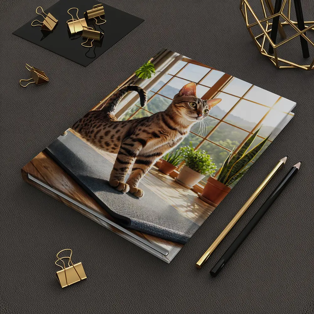 Egyptian Mau Cat on Yoga Mat Indoors – Notebooks