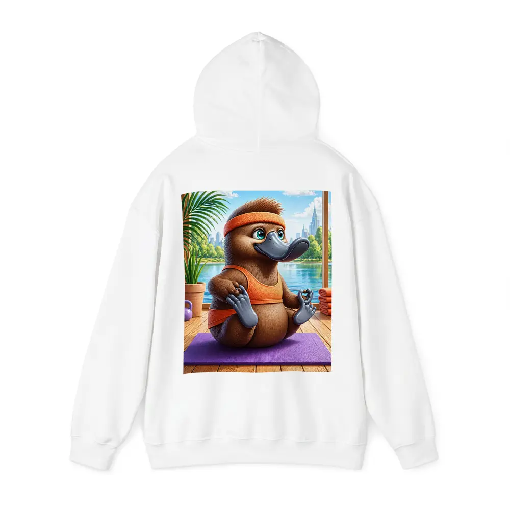 Cartoon Platypus Meditating On Yoga Mat – Hoodies