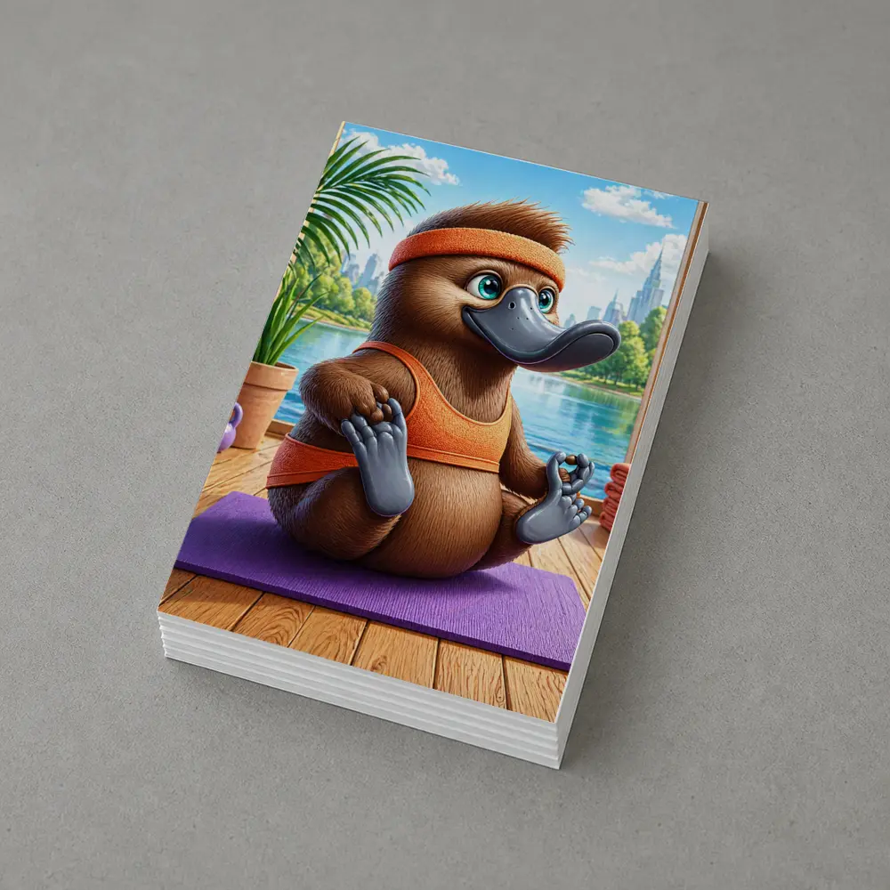 Cartoon Platypus Meditating On Yoga Mat – Postcards