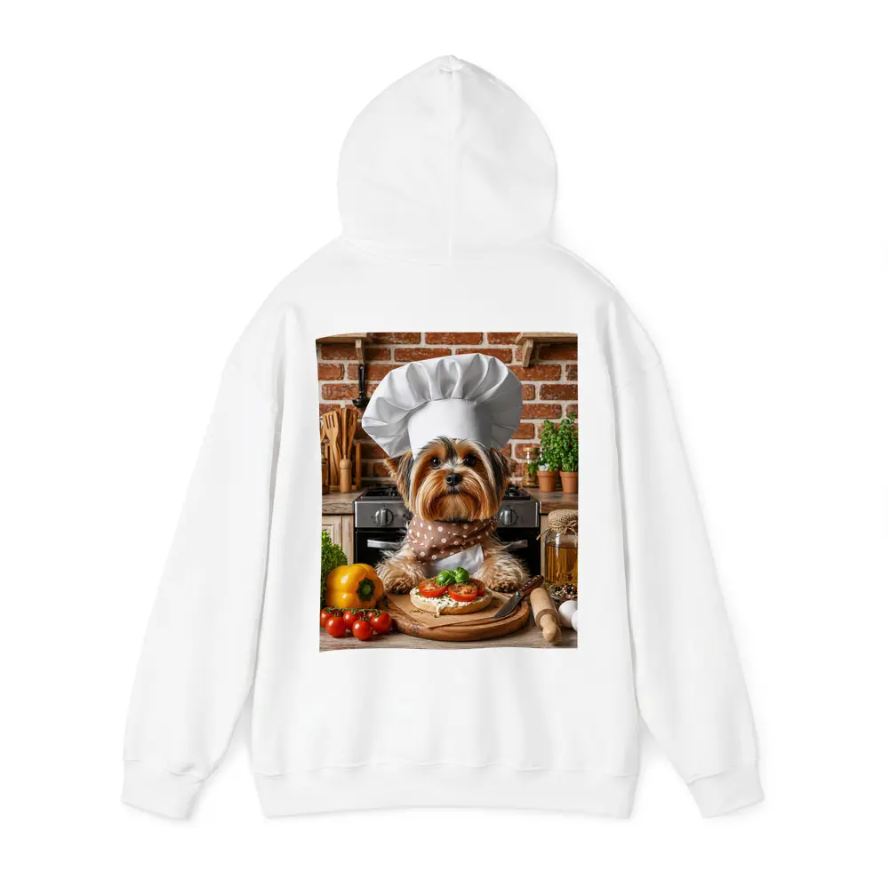 Yorkshire Terrier Chef Cooking In Kitchen – Hoodies
