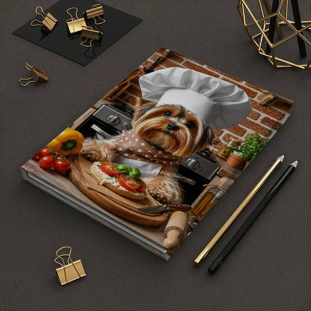 Yorkshire Terrier Chef Cooking In Kitchen – Notebooks
