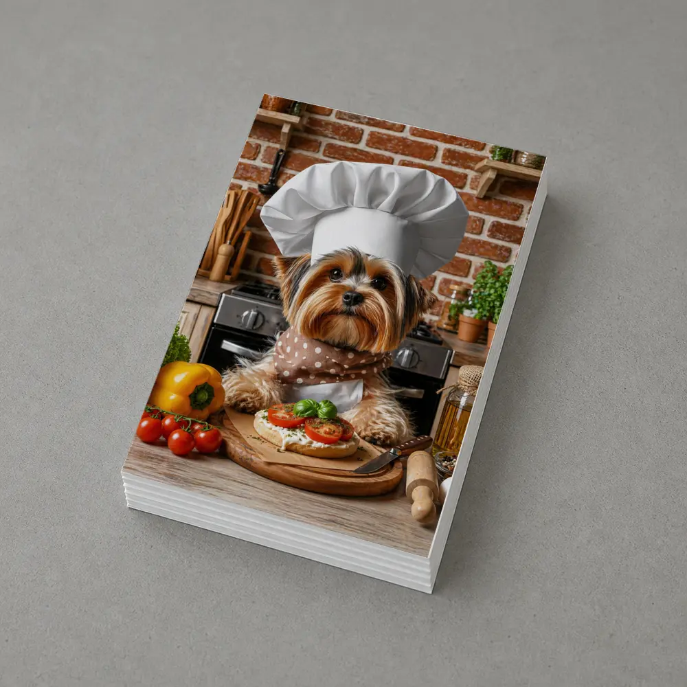 Yorkshire Terrier Chef Cooking In Kitchen – Postcards