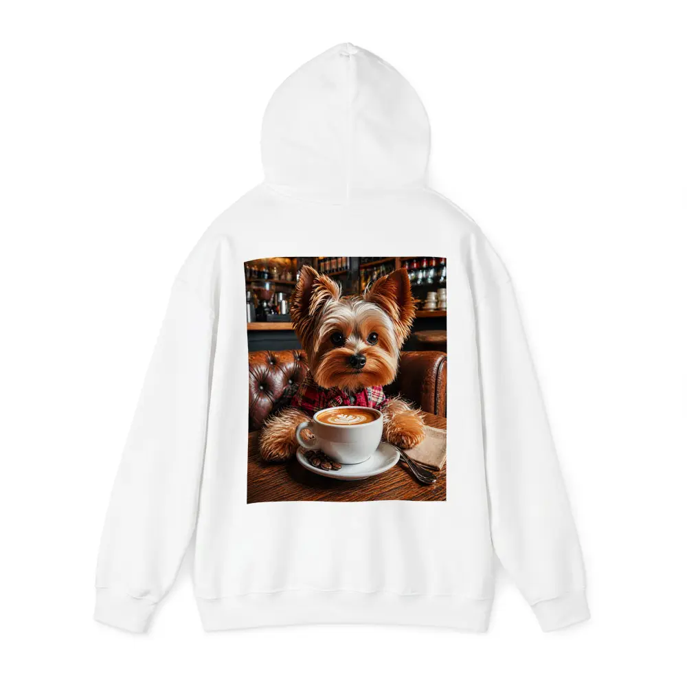 Yorkshire Terrier Drinking Coffee In Cafe – Hoodies
