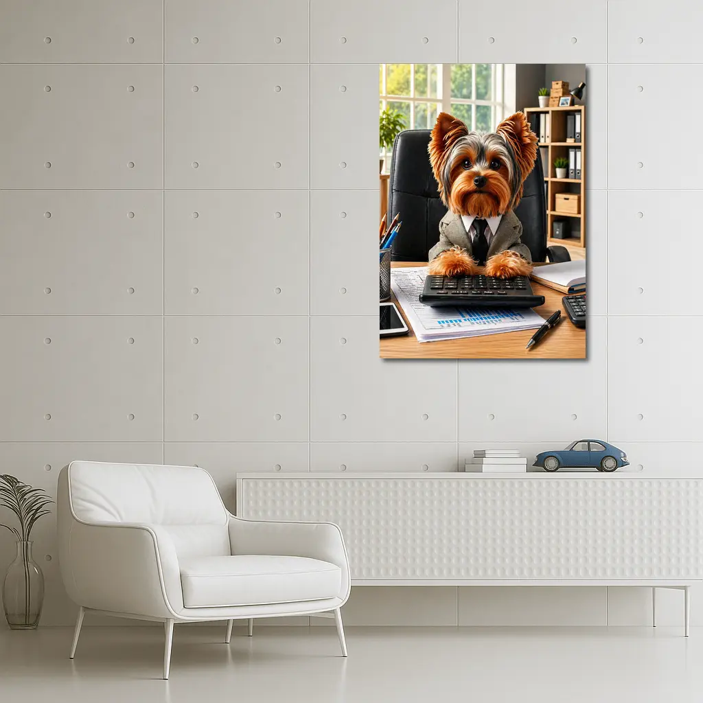 Yorkshire Terrier Business Dog Office Desk – Wall Art