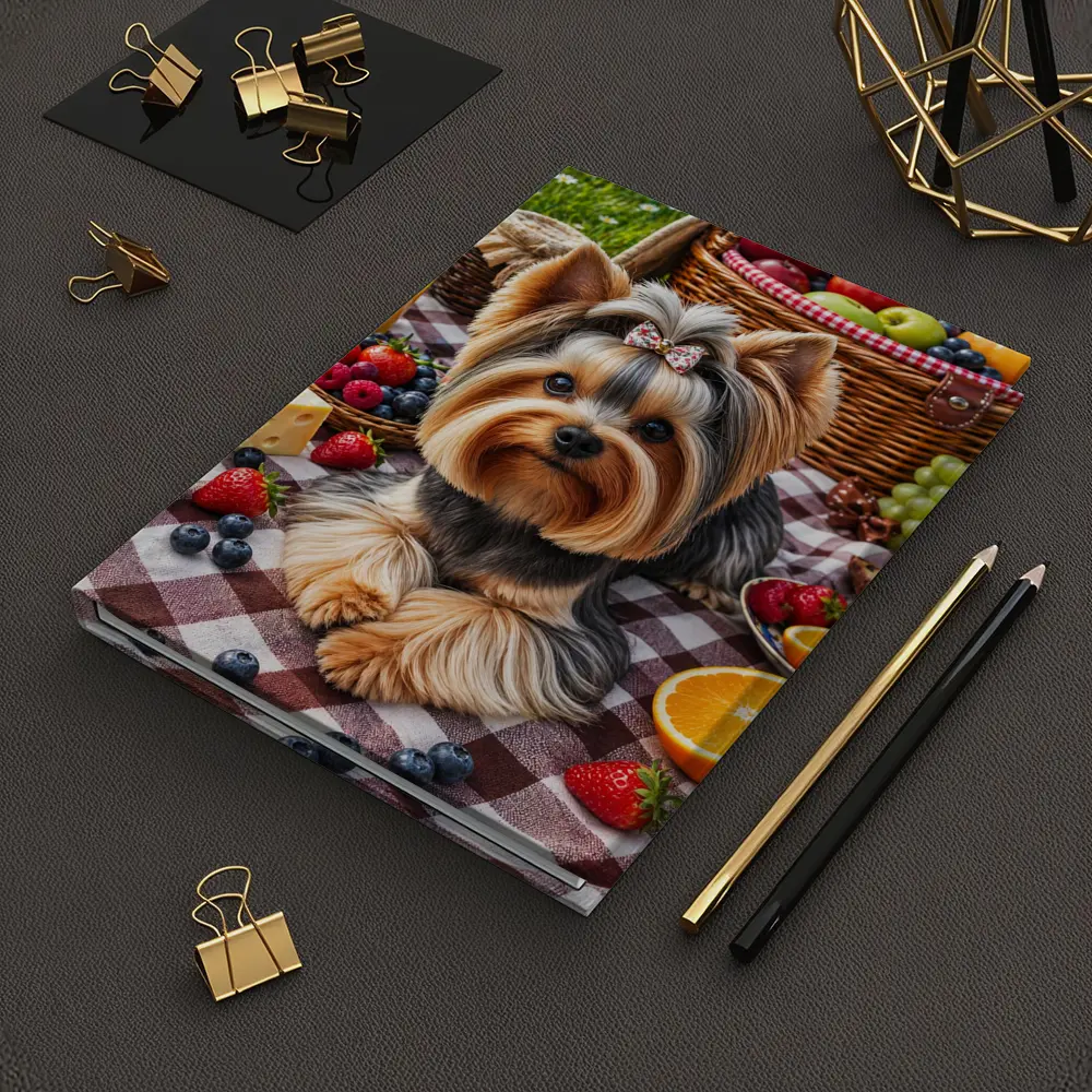 Yorkshire Terrier Picnic Blanket Fruits Summer – Notebooks
