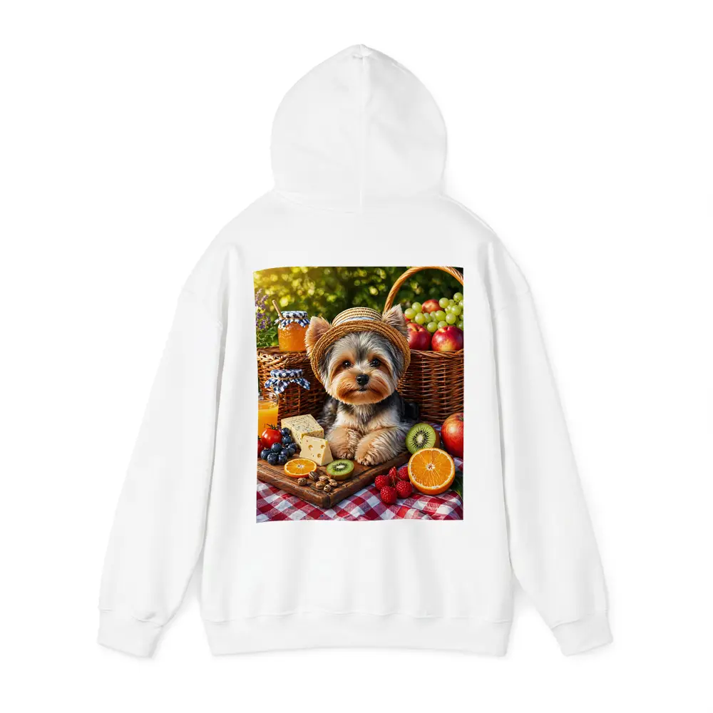 Yorkshire Terrier Picnic With Fruit and Cheese – Hoodies