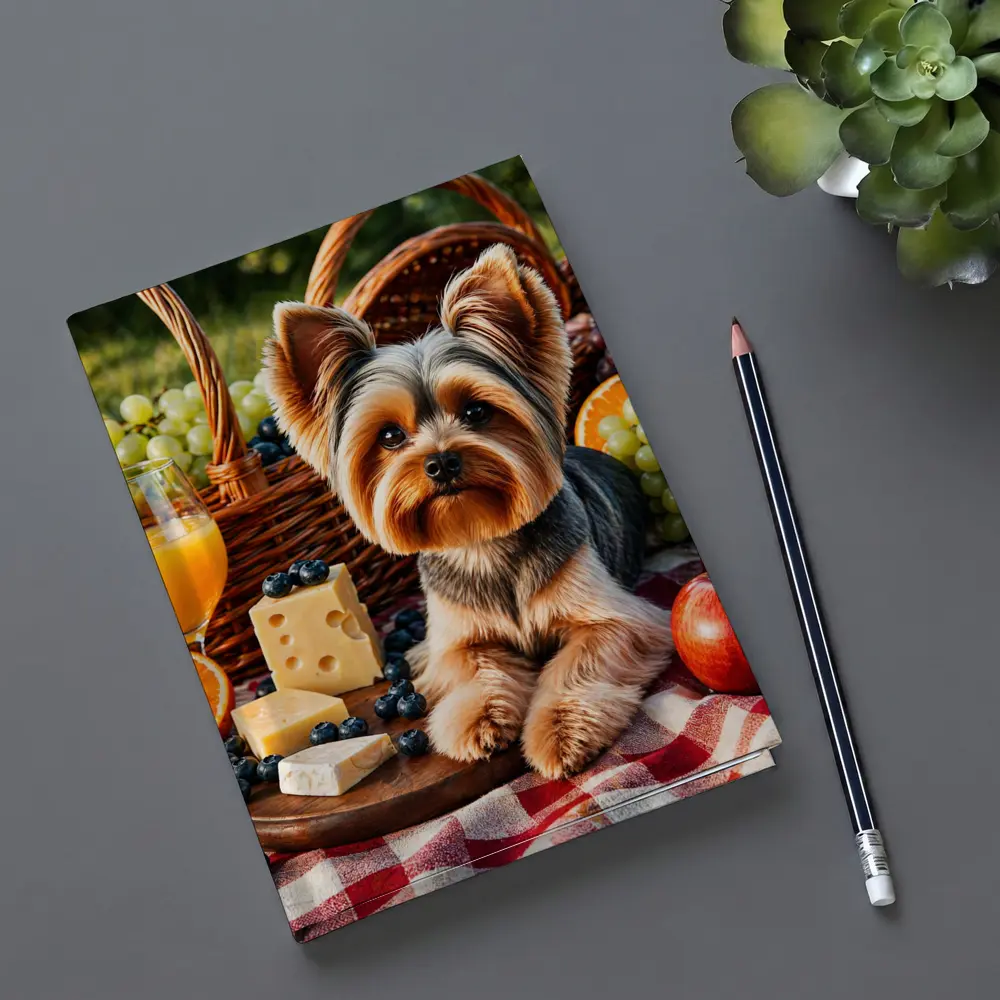 Yorkshire Terrier Picnic Cheese Fruits Basket – Notebooks