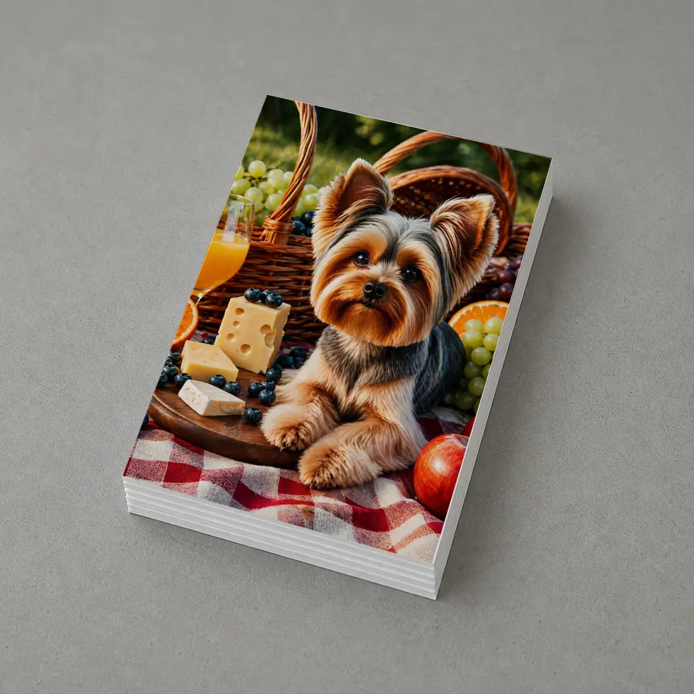 Yorkshire Terrier Picnic Cheese Fruits Basket – Postcards