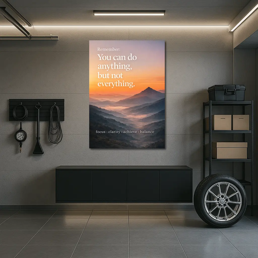 You Can Do Anything Motivational Mountain Sunset – Wall Art