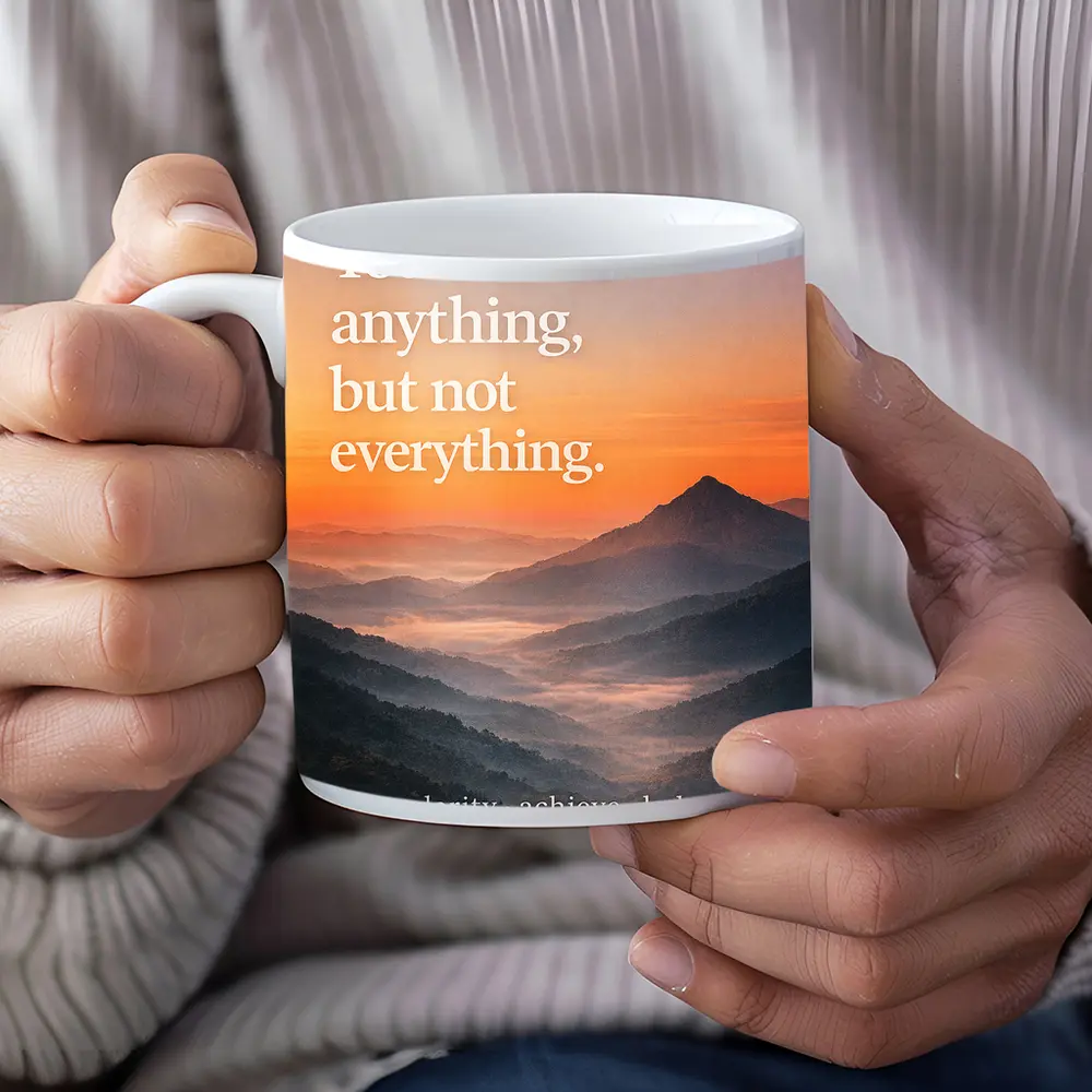 You Can Do Anything Motivational Mountain Sunset – Mugs