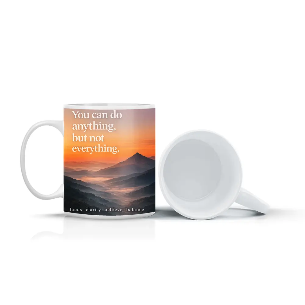 You Can Do Anything Motivational Mountain Sunset – Mugs
