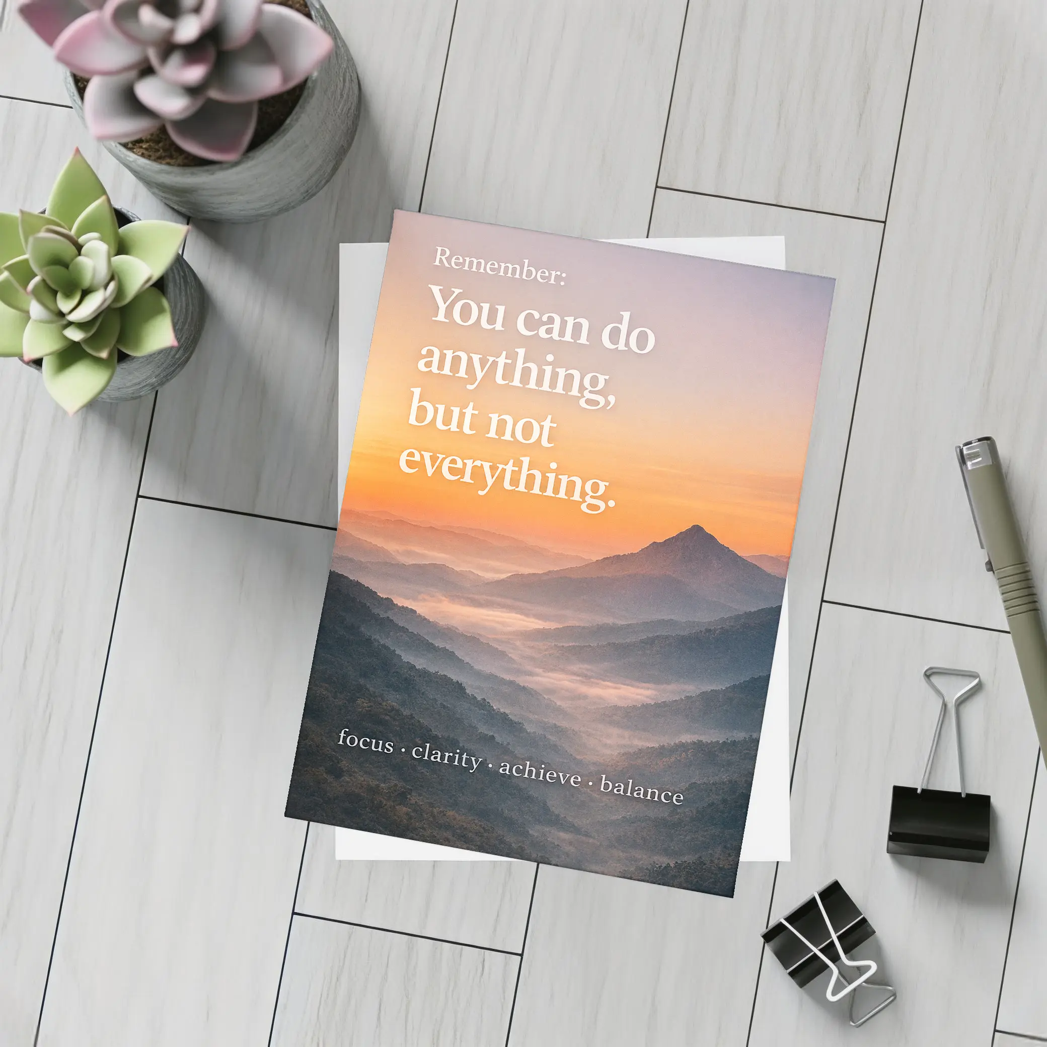 You Can Do Anything Motivational Mountain Sunset – Postcards