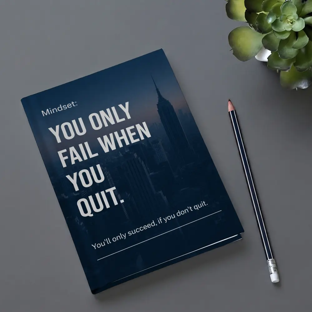 Mindset You Only Fail When You Quit – Notebooks
