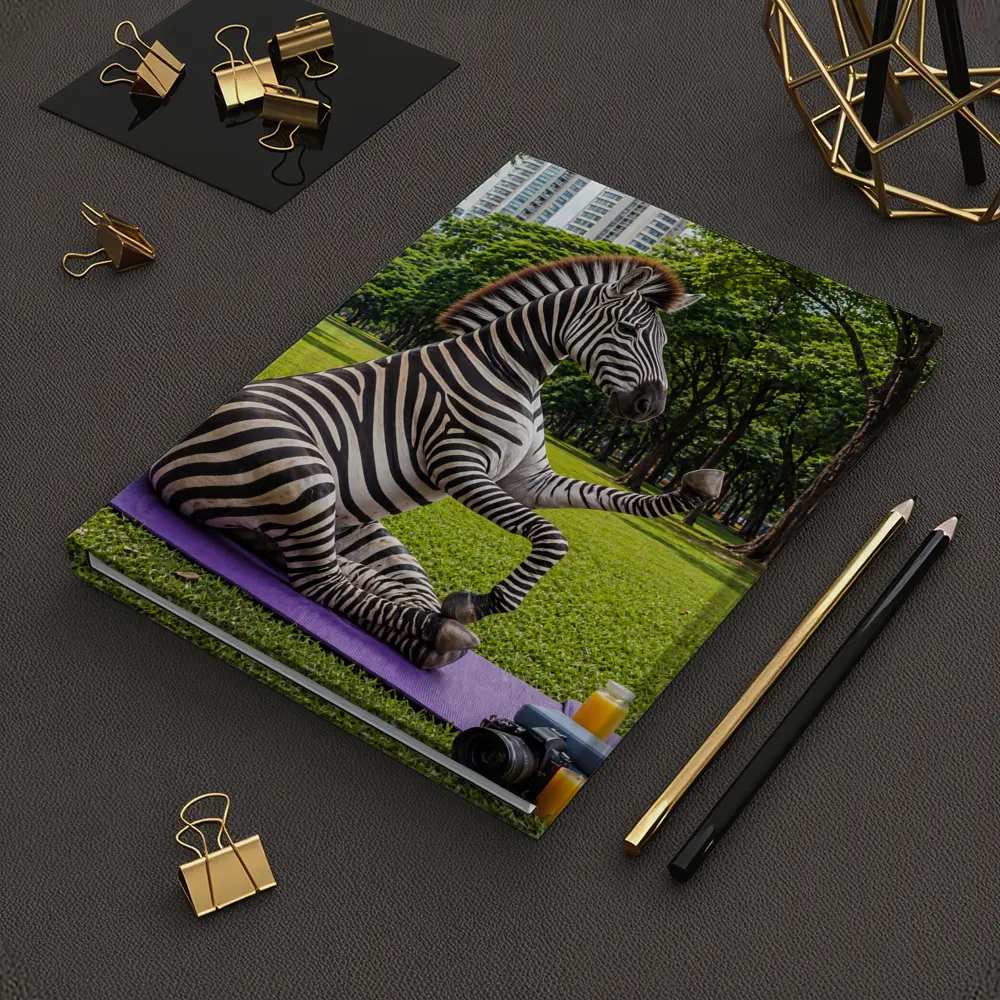 Zebra Doing Yoga in City Park – Notebooks