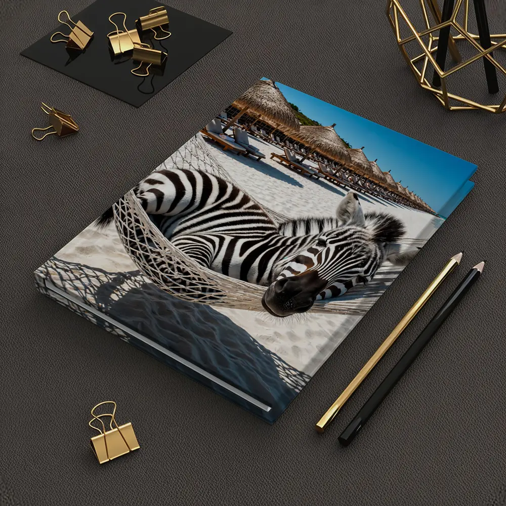 Zebra Relaxing in Hammock Beach Resort – Notebooks