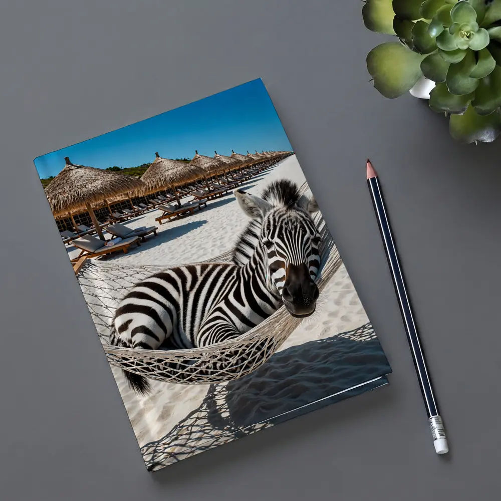 Zebra Relaxing in Hammock Beach Resort – Notebooks