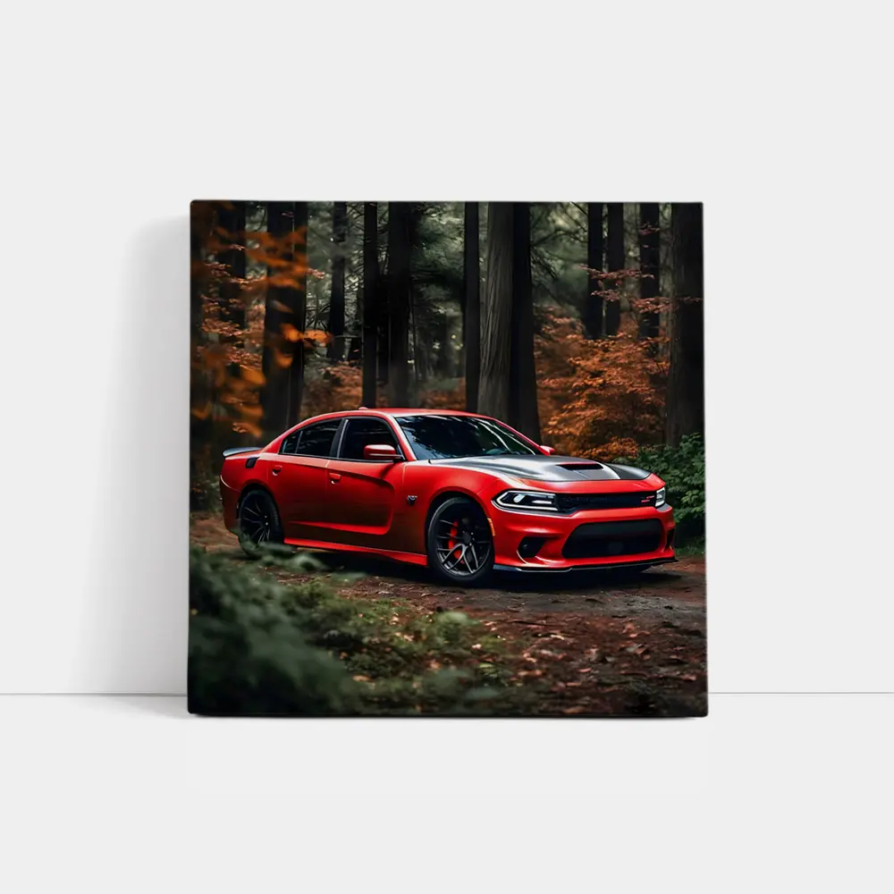 Dodge Charger SRT Hellcat Red Forest – Wall Art