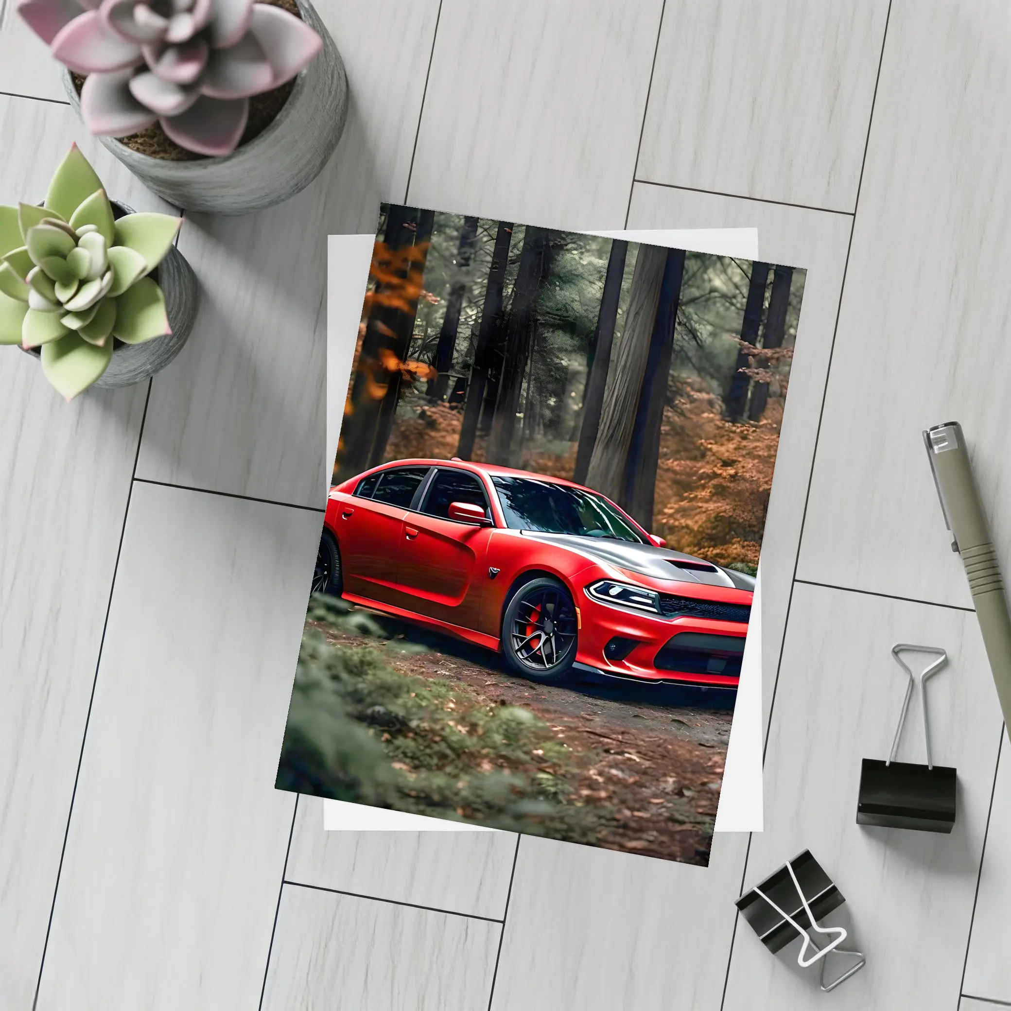 Dodge Charger SRT Hellcat Red Forest – Postcards