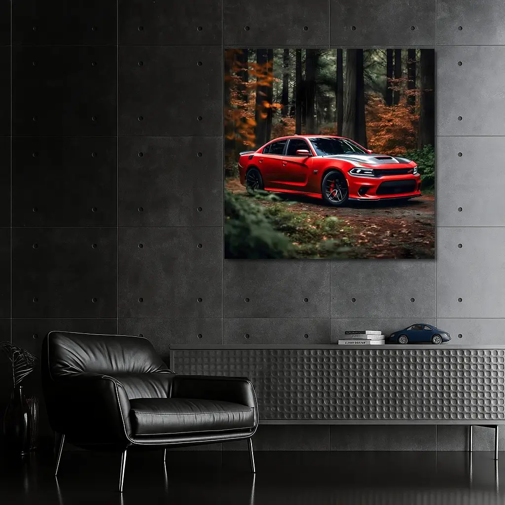 Dodge Charger SRT Hellcat Red Forest – Wall Art